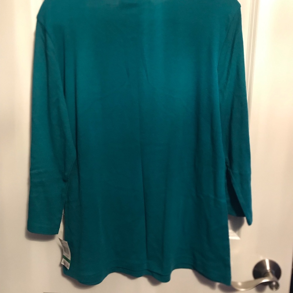Karen Scott 3/4 sleeve top - Picture 2 of 3